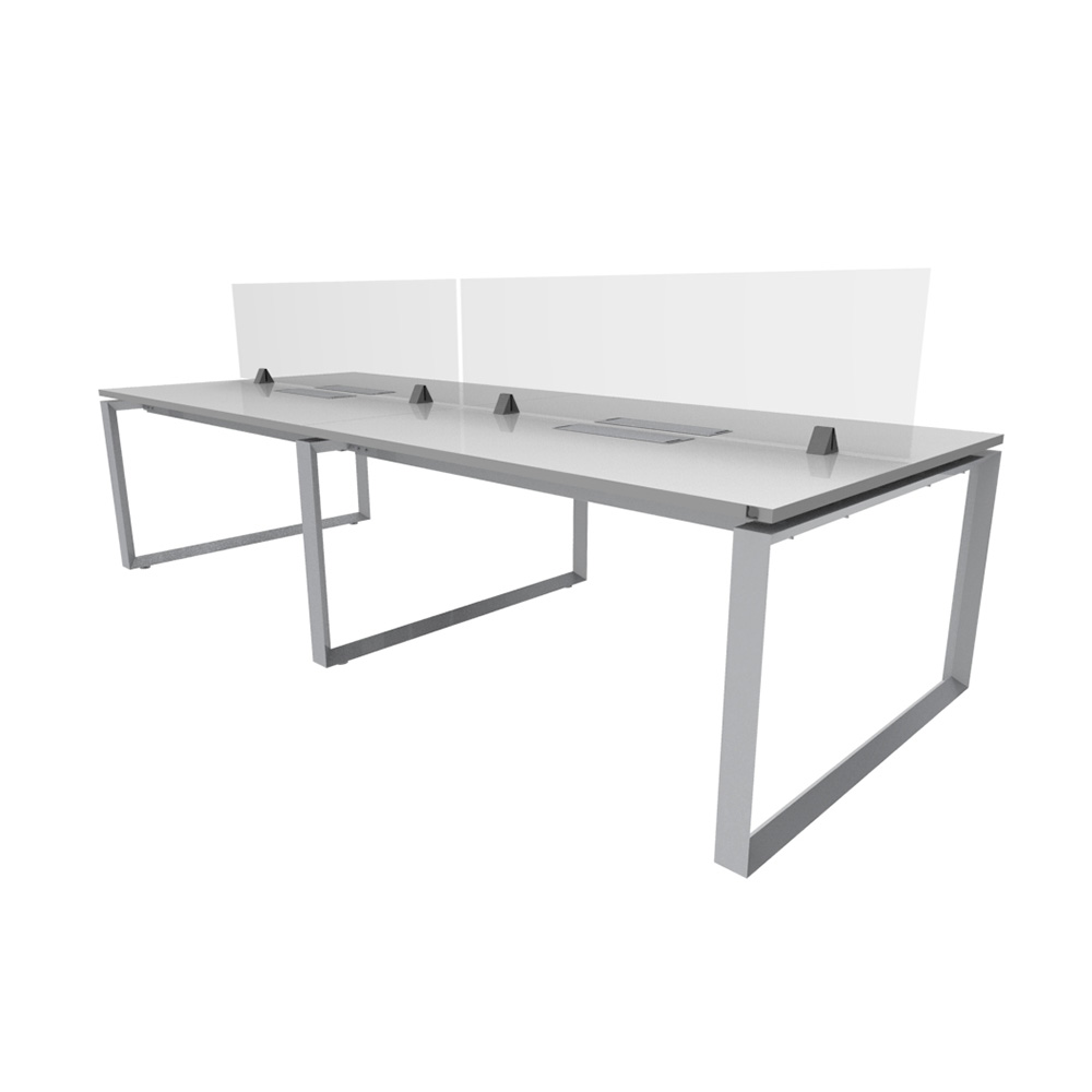 Bench_4p_Nuvo_Chiuso_Triangolare_electrificable_con_pantalla_01 Bench Nuvó Chiuso Triangolare 4p electrificable con pantalla divisora - Imagen 1