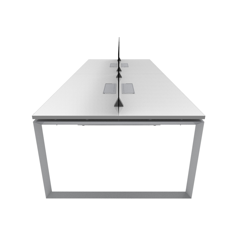 Bench_4p_Nuvo_Chiuso_Triangolare_electrificable_con_pantalla_02 Bench Nuvó Chiuso Triangolare 4p electrificable con pantalla divisora - Imagen 2