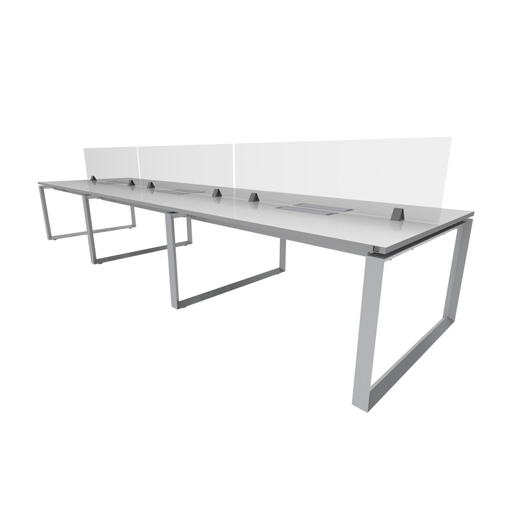 Bench_6p_Nuvo_Chiuso_Triangolare_electrificable_con_pantalla_01 Bench Nuvó Chiuso Triangolare 6p electrificable con pantalla divisora - Imagen 1