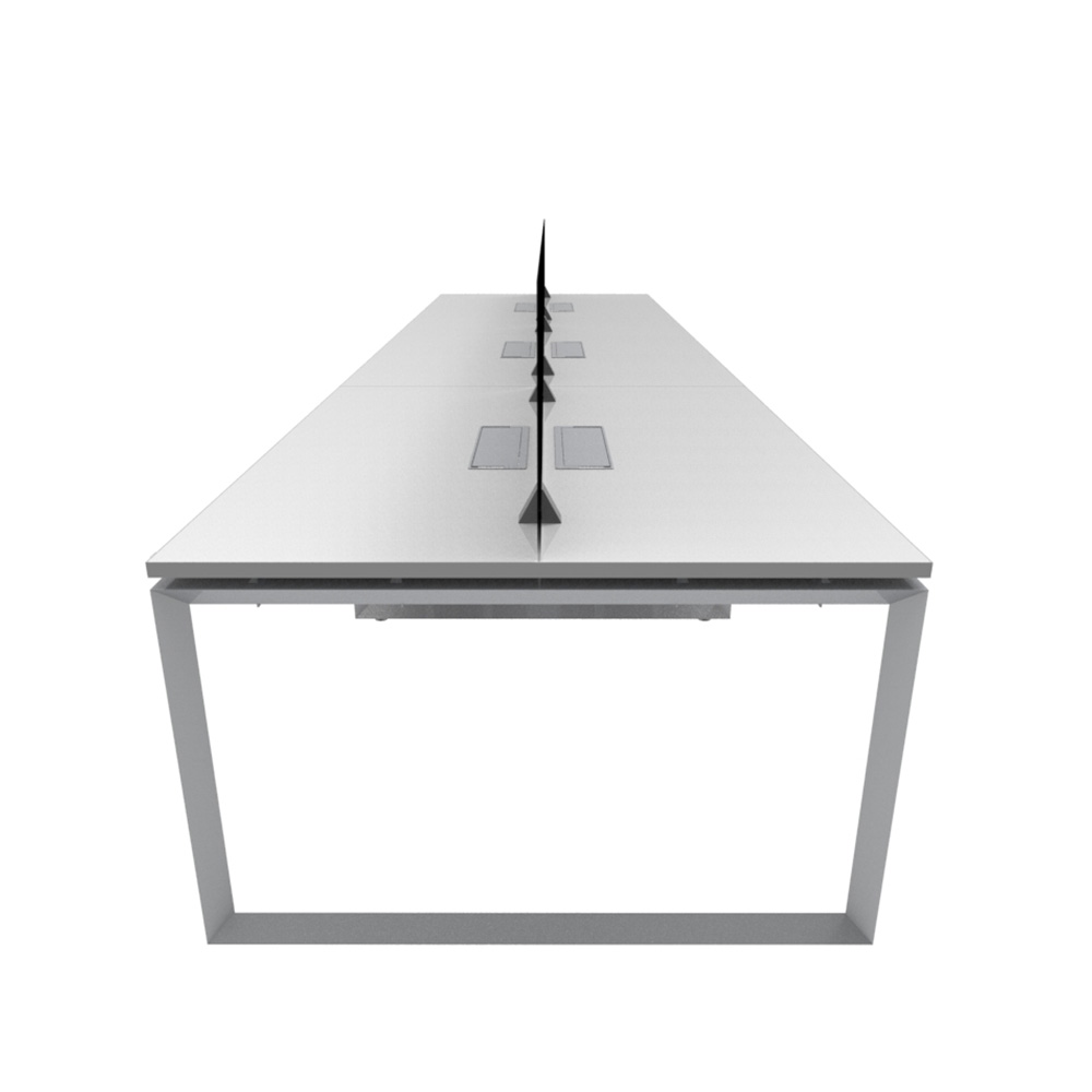 Bench_6p_Nuvo_Chiuso_Triangolare_electrificable_con_pantalla_02 Bench Nuvó Chiuso Triangolare 6p electrificable con pantalla divisora - Imagen 2