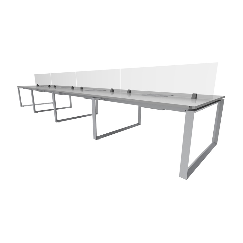 Bench_8p_Nuvo_Chiuso_Triangolare_electrificable_con_pantalla_01 Bench Nuvó Chiuso Triangolare 8p electrificable con pantalla divisora - Imagen 1