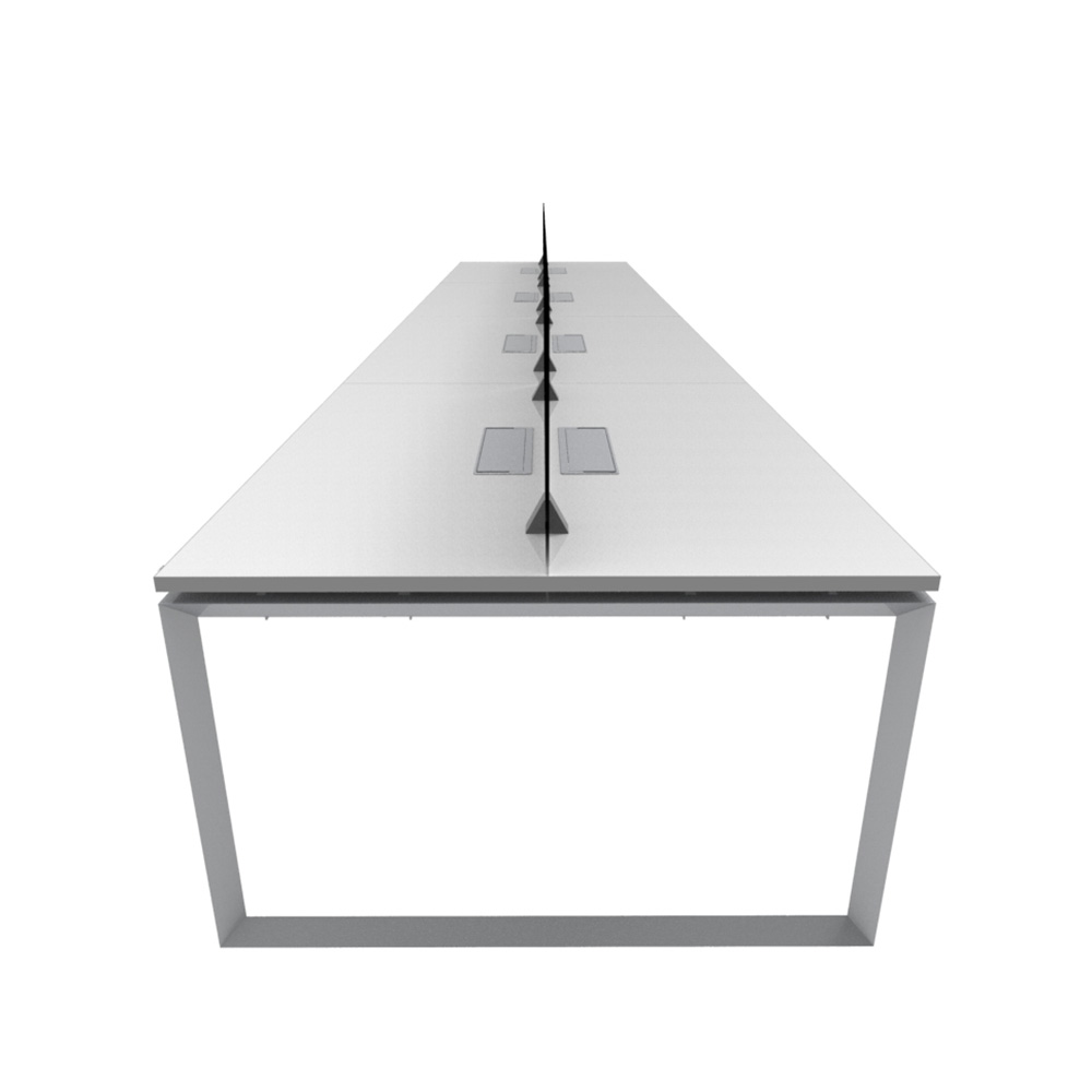 Bench_8p_Nuvo_Chiuso_Triangolare_electrificable_con_pantalla_02 Bench Nuvó Chiuso Triangolare 8p electrificable con pantalla divisora - Imagen 2