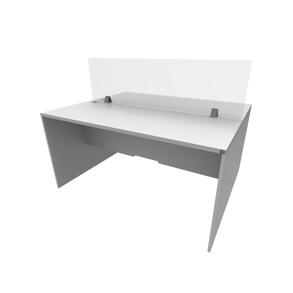 Bench_Simply_2p_sin_electrificacion_con_pantalla_divisora_01 Bench Simply 2p sin electrificación, con pantalla divisora - Imagen 1