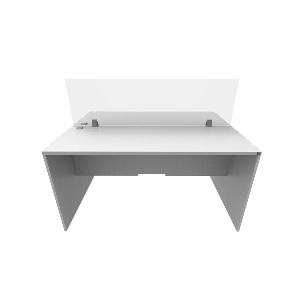 Bench_Simply_2p_sin_electrificacion_con_pantalla_divisora_02 Bench Simply 2p sin electrificación, con pantalla divisora - Imagen 2