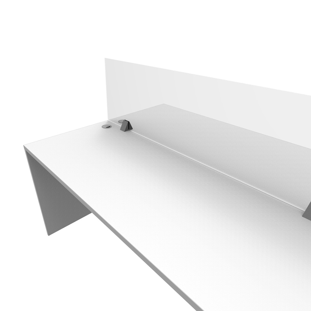 Bench_Simply_2p_sin_electrificacion_con_pantalla_divisora_04 Bench Simply 2p sin electrificación, con pantalla divisora - Imagen 4