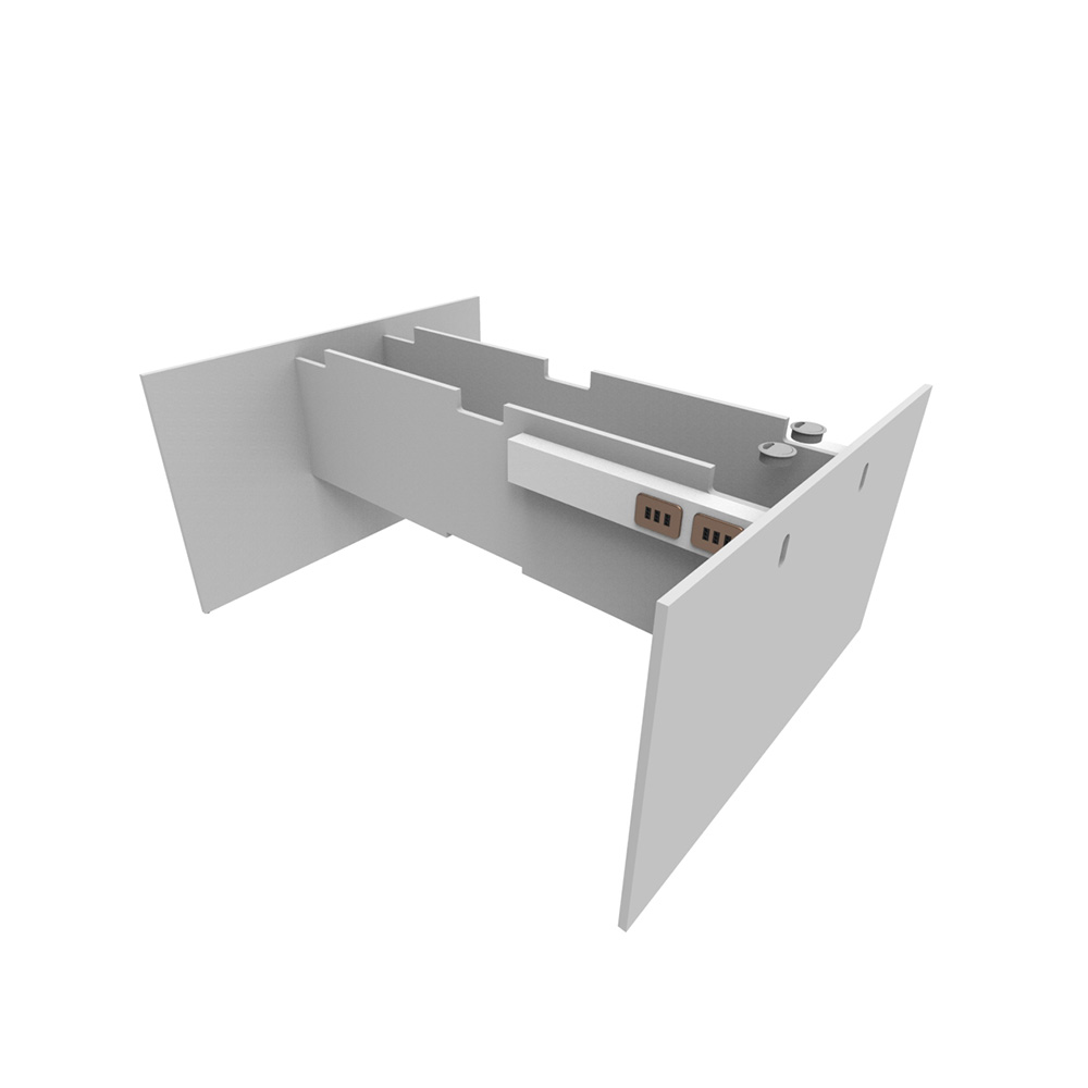 Bench_Simply_2p_sin_electrificacion_con_pantalla_divisora_06 Bench Simply 2p sin electrificación, con pantalla divisora - Imagen 6