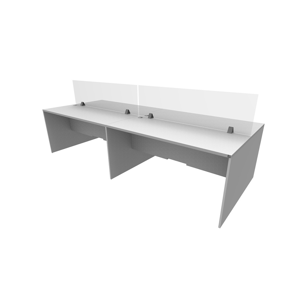 Bench_Simply_4p_sin_electrificacion_con_pantalla_divisora_01 Bench Simply 4p sin electrificación, con pantalla divisora - Imagen 1