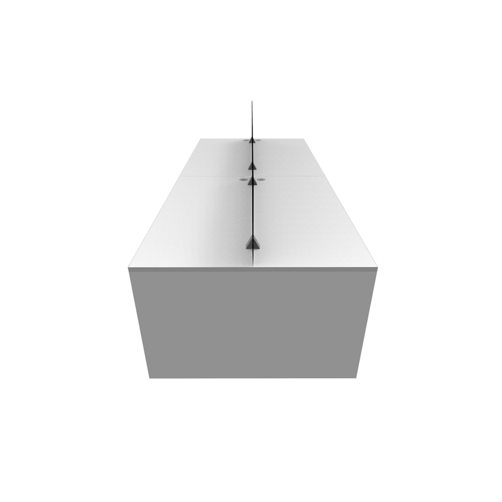 Bench_Simply_4p_sin_electrificacion_con_pantalla_divisora_02 Bench Simply 4p sin electrificación, con pantalla divisora - Imagen 2