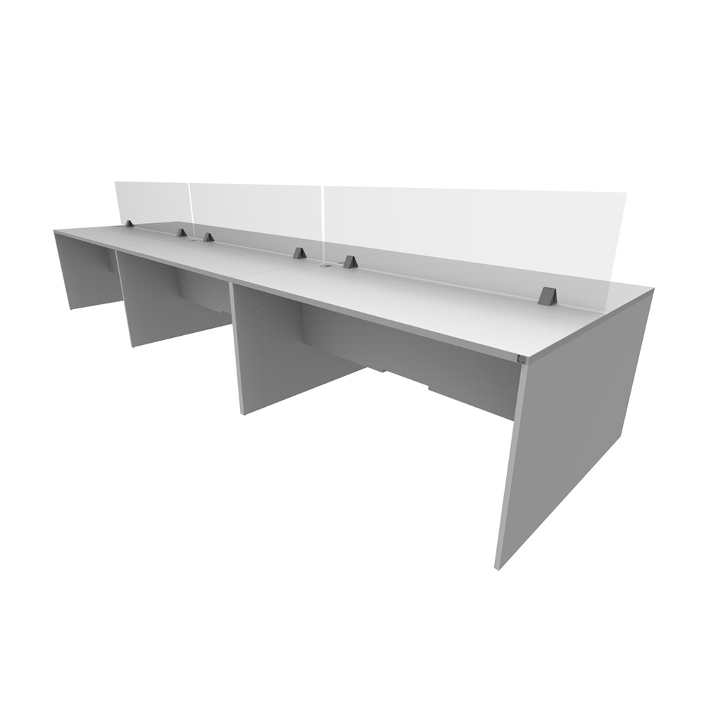 Bench_Simply_6p_sin_electrificacion_con_pantalla_divisora_01 Bench Simply 6p sin electrificación, con pantalla divisora - Imagen 1