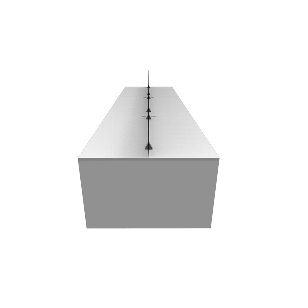 Bench_Simply_6p_sin_electrificacion_con_pantalla_divisora_02 Bench Simply 6p sin electrificación, con pantalla divisora - Imagen 2