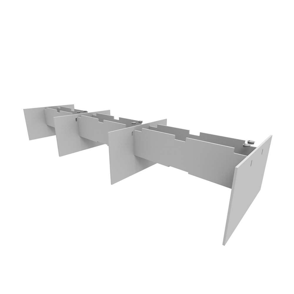 Bench_Simply_6p_sin_electrificacion_con_pantalla_divisora_06 Bench Simply 6p sin electrificación, con pantalla divisora - Imagen 6