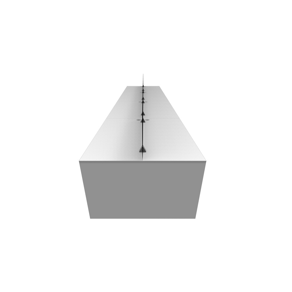 Bench_Simply_8p_sin_electrificacion_con_pantalla_divisora_02 Bench Simply 8p sin electrificación, con pantalla divisora - Imagen 2