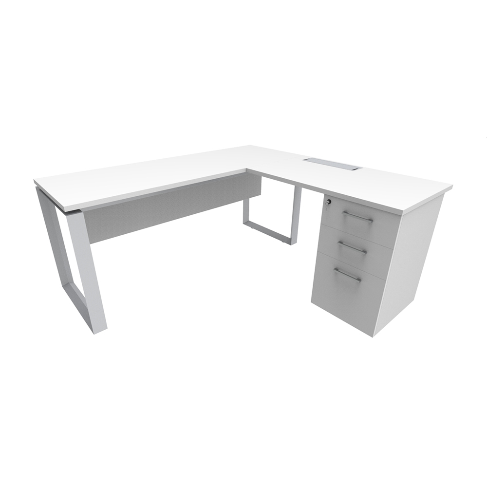 Nuvo_chiuso_triangolare_con_lateral_cajonera_pedestal_electrificable_faldon_melamina_03 Nuvó Chiuso Triangolare   con Lateral y cajonera pedestal electrificable/ Faldón Melamina - Imagen 3