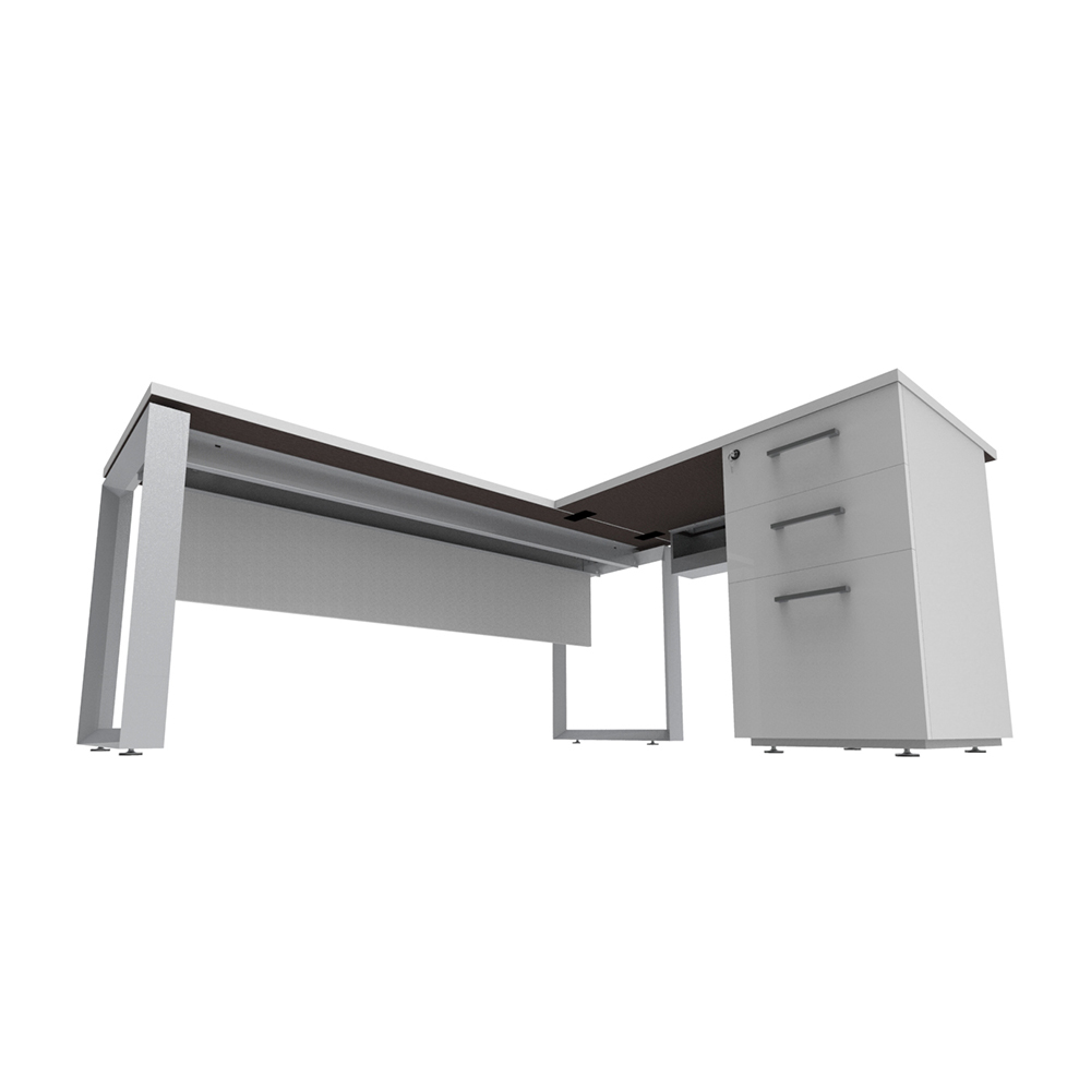 Nuvo_chiuso_triangolare_con_lateral_cajonera_pedestal_electrificable_faldon_melamina_04 Nuvó Chiuso Triangolare   con Lateral y cajonera pedestal electrificable/ Faldón Melamina - Imagen 4